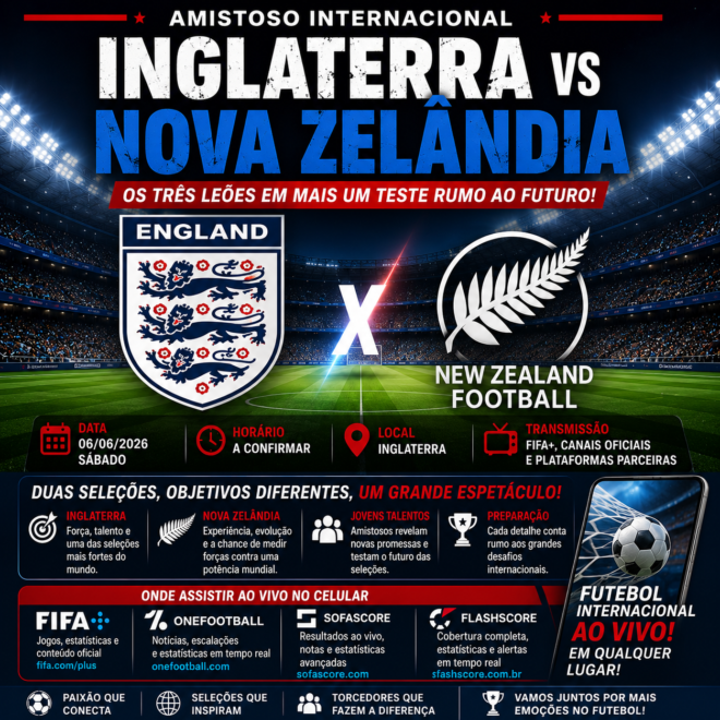 Inglaterra x Nova Zelândia